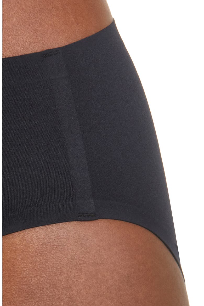 Period & Leakproof Regular Absorbency Seamless Briefs, Alternate, color, VOLCANIC BLACK