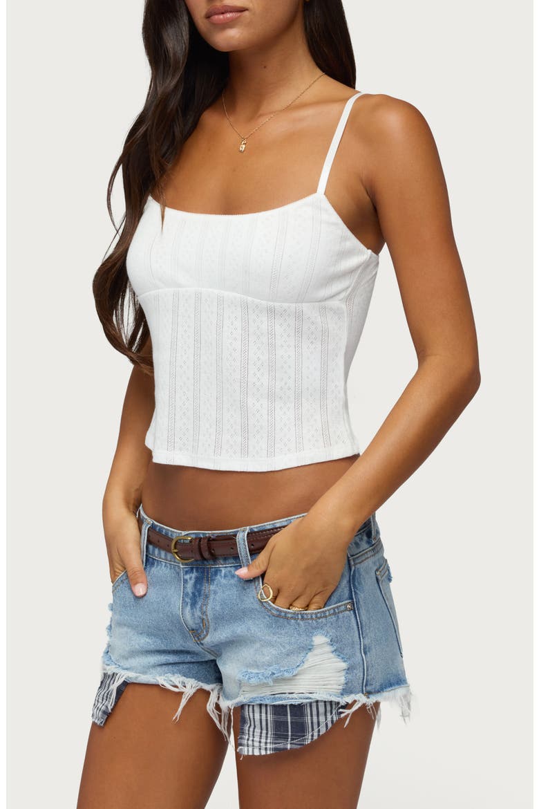Aivy Pointelle Camisole, Alternate, color, WHITE