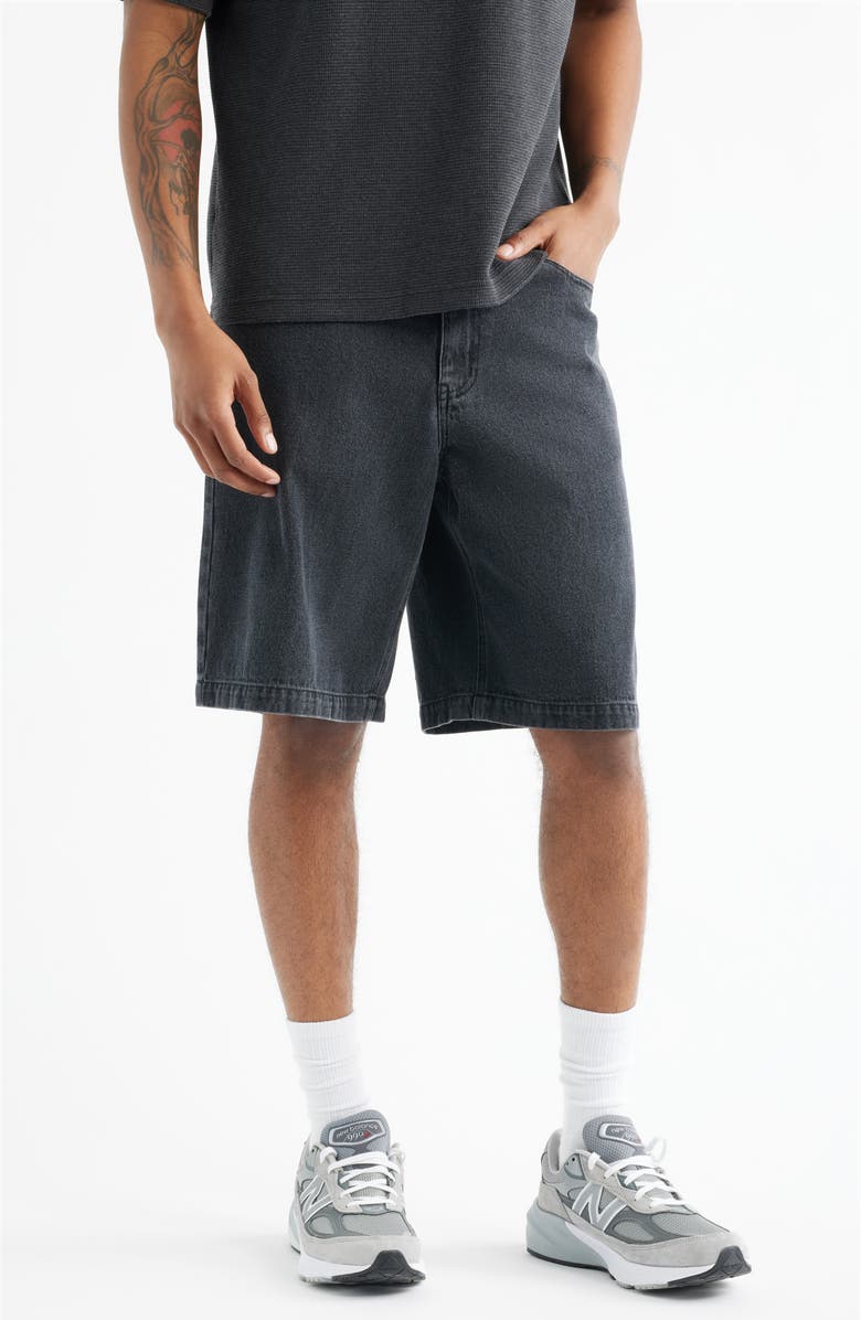 BP. Baggy Denim Shorts, Main, color, Black Washed