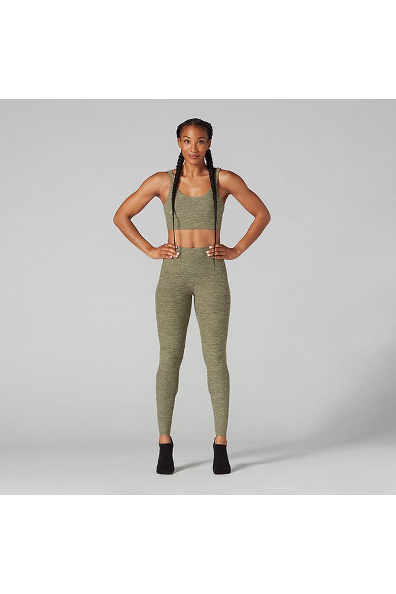 TaviCloud High Waisted 7/8 Legging, Alternate, color, OLIVE SPACE DYE