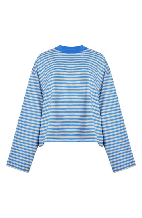 Lioness Bloom Stripe Top In Blue
