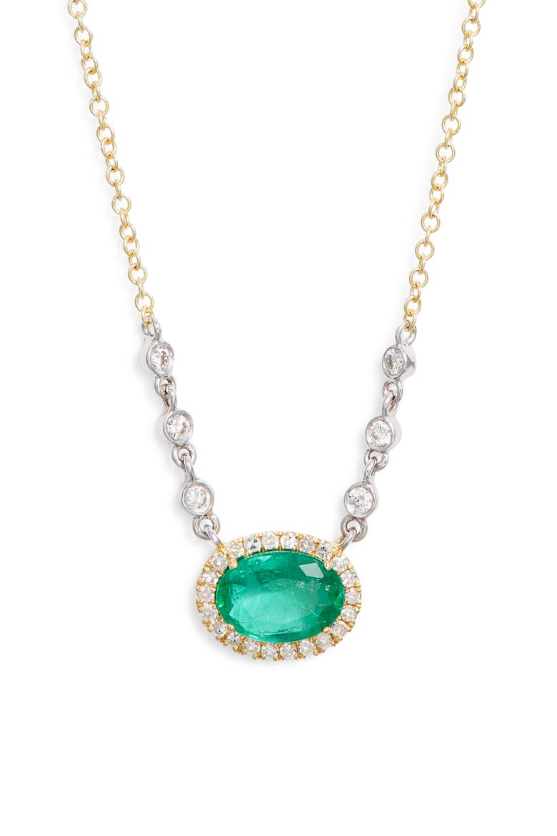 Emerald Pendant Necklace, Main, color, YELLOW