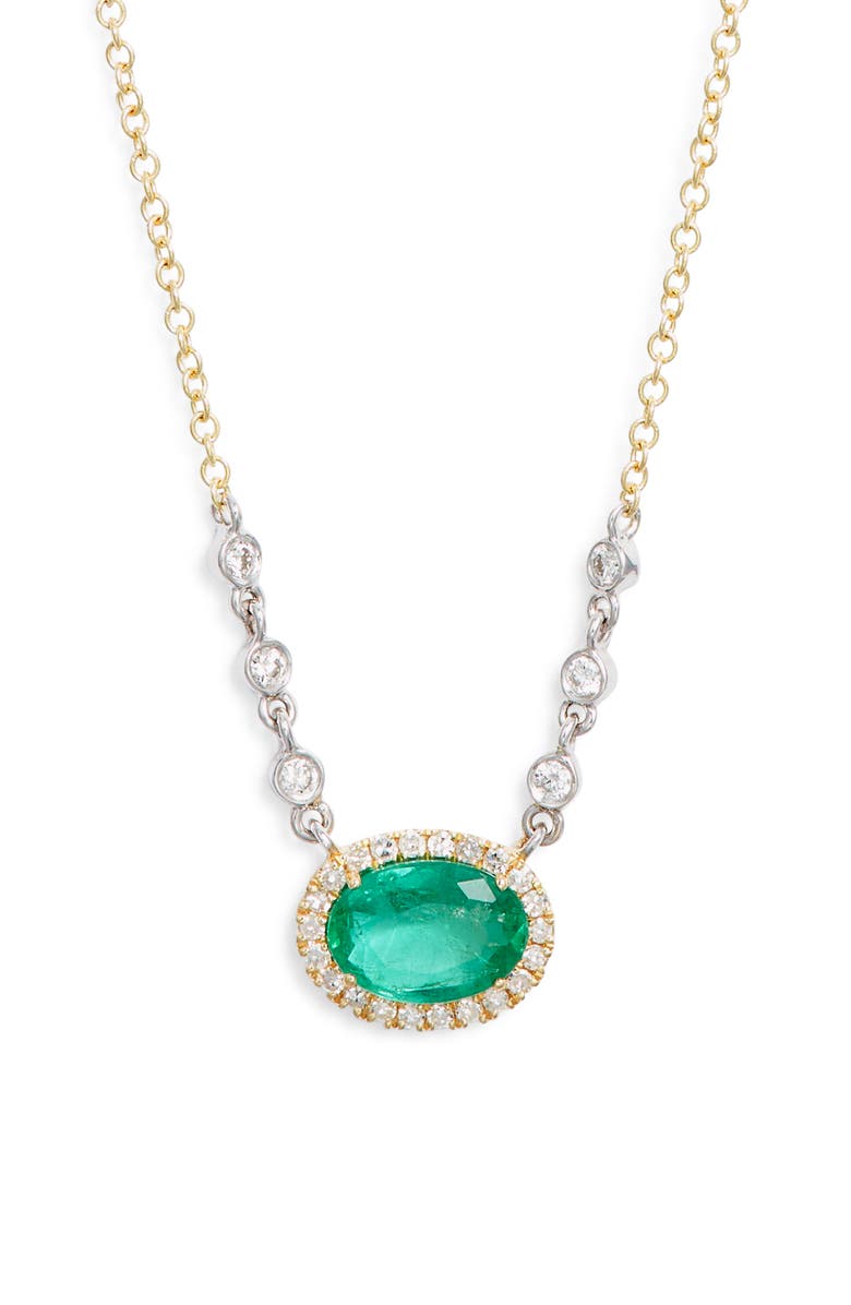 Meira T Emerald Pendant Necklace, Main, color, Yellow
