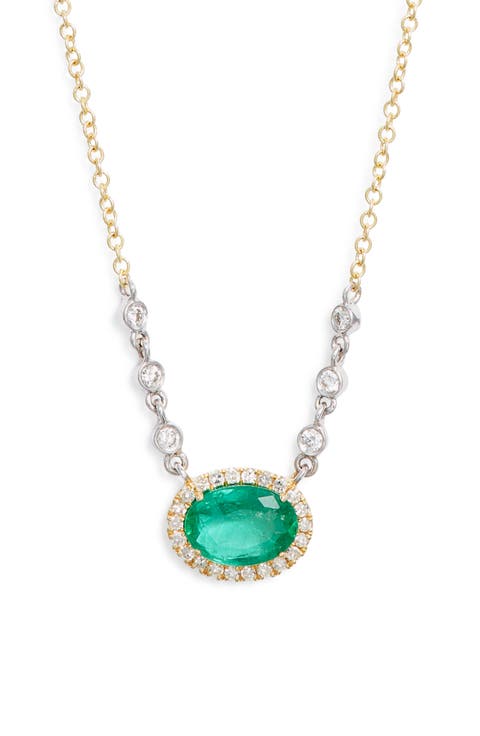 Emerald Pendant Necklace