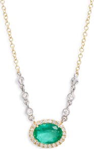 Meira T Emerald Pendant Necklace
