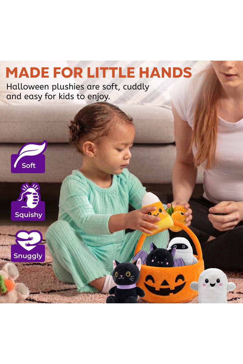 6 -Piece Halloween Plush Toys Set Kawaii Mini Stuffed Animals Halloween Party Favors for Kids, Alternate, color, Multicolor