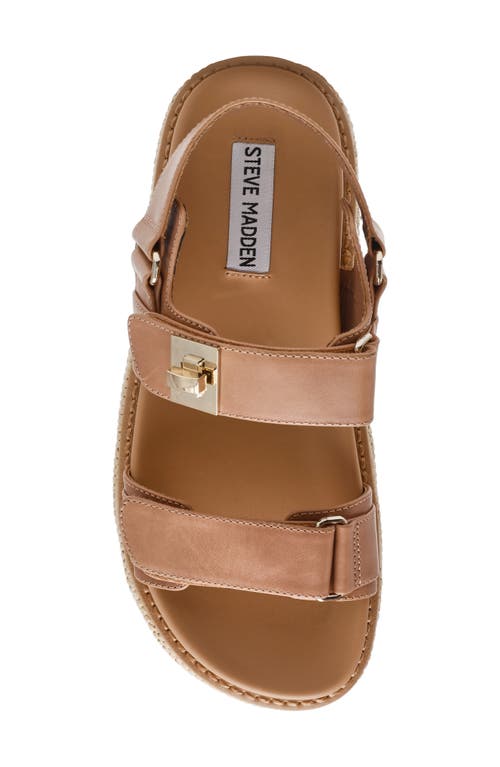 Steve Madden Bigmona Raffia Platform Sandal In Natural