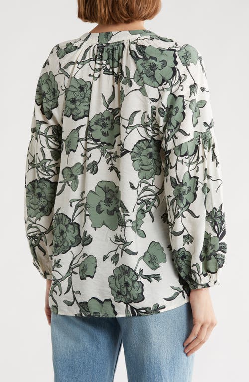 Caslon ® Floral Long Sleeve Popover Top