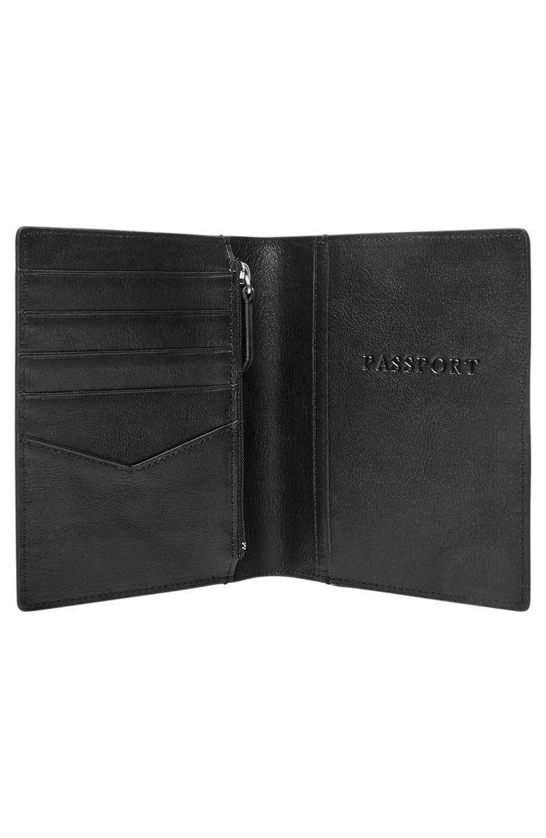 Fossil Leather Passport Case, Alternate, color, 