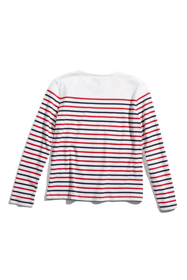 'Island' Long Sleeve Knit Top, Alternate, color, RED WHITE AND BLUE STRIPE