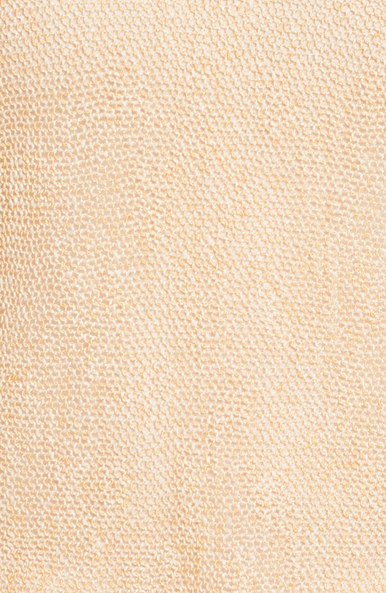 NIC+ZOE Sunkissed Sheer Linen Blend Pullover, Alternate, color, Tangerine