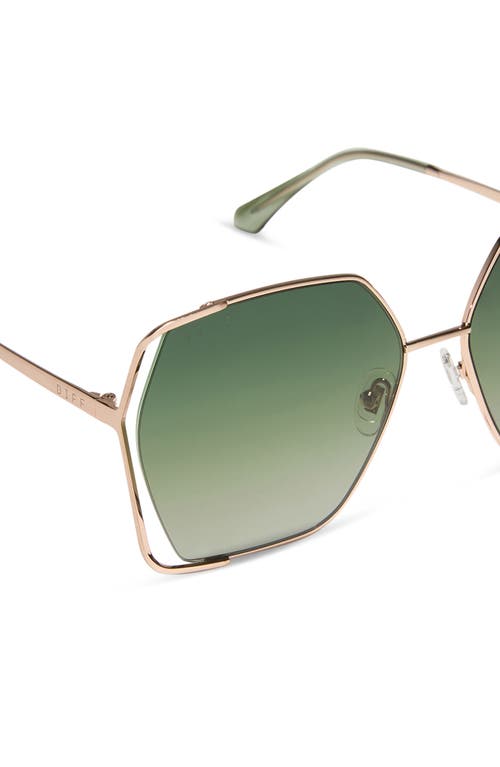 Diff Donna Iv 61mm Gradient Polarized Square Sunglasses In Multi