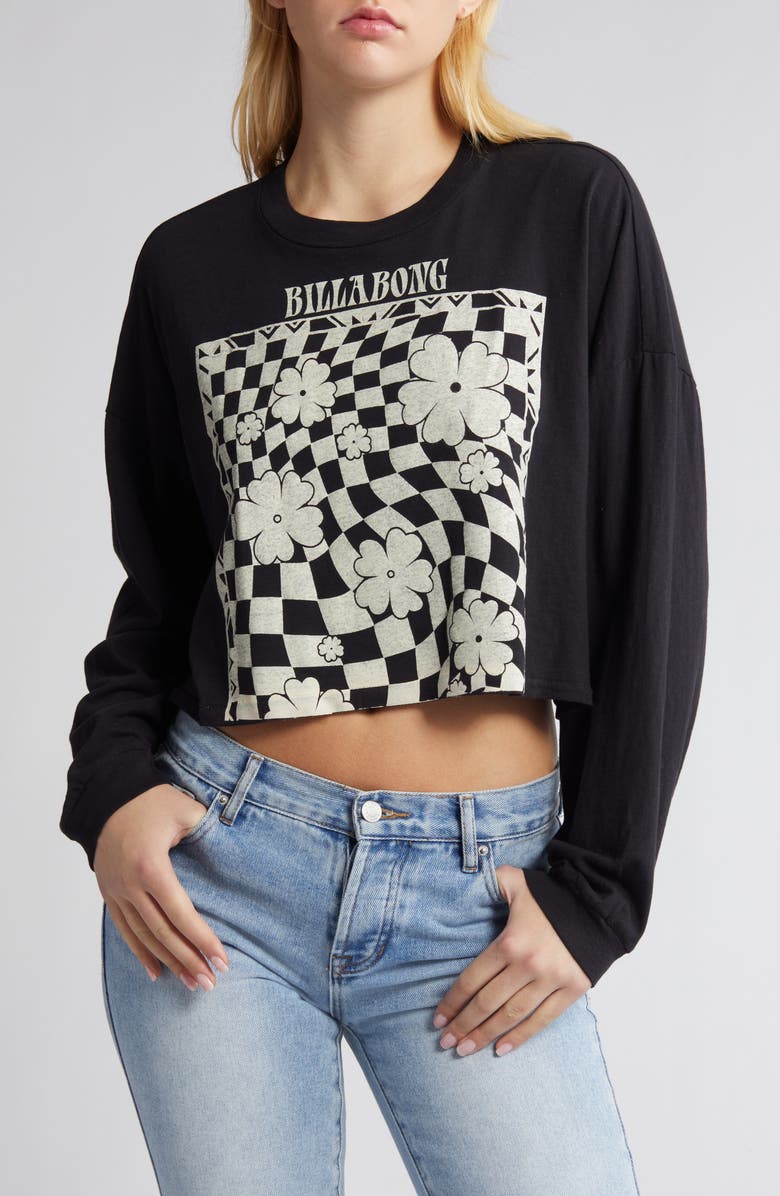 Billabong x Sincerely Jules Beach Boyfriend Crop Graphic T-Shirt, Main, color, 