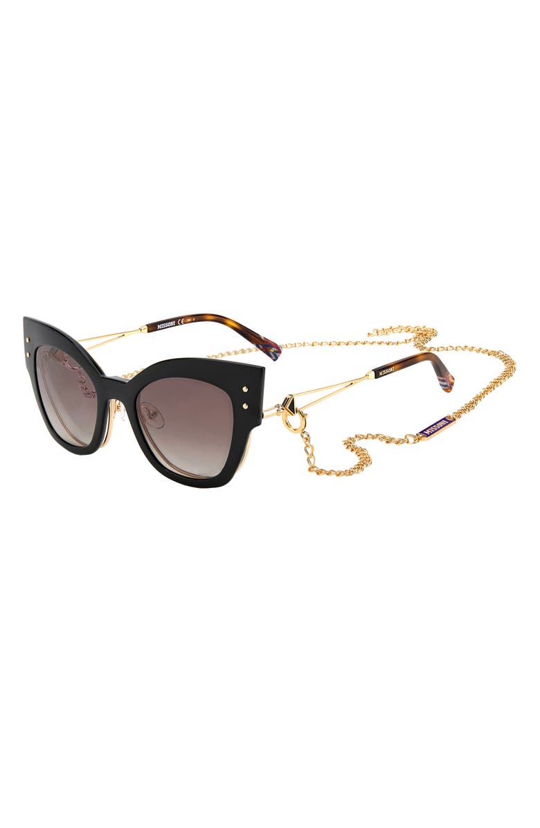 Missoni 53mm Gradient Cat Eye Sunglasses, Alternate, color, 