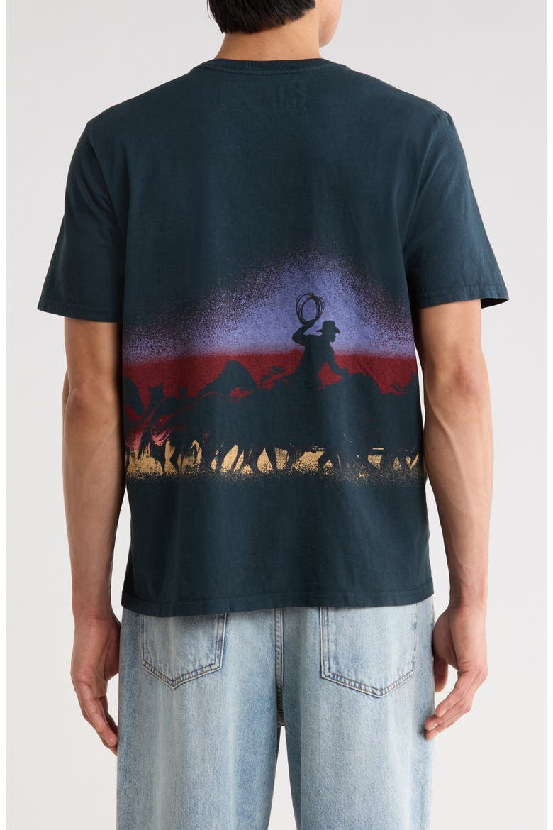 Driftin' Back Cotton Graphic T-Shirt, Alternate, color, HARD WASHED BLACK
