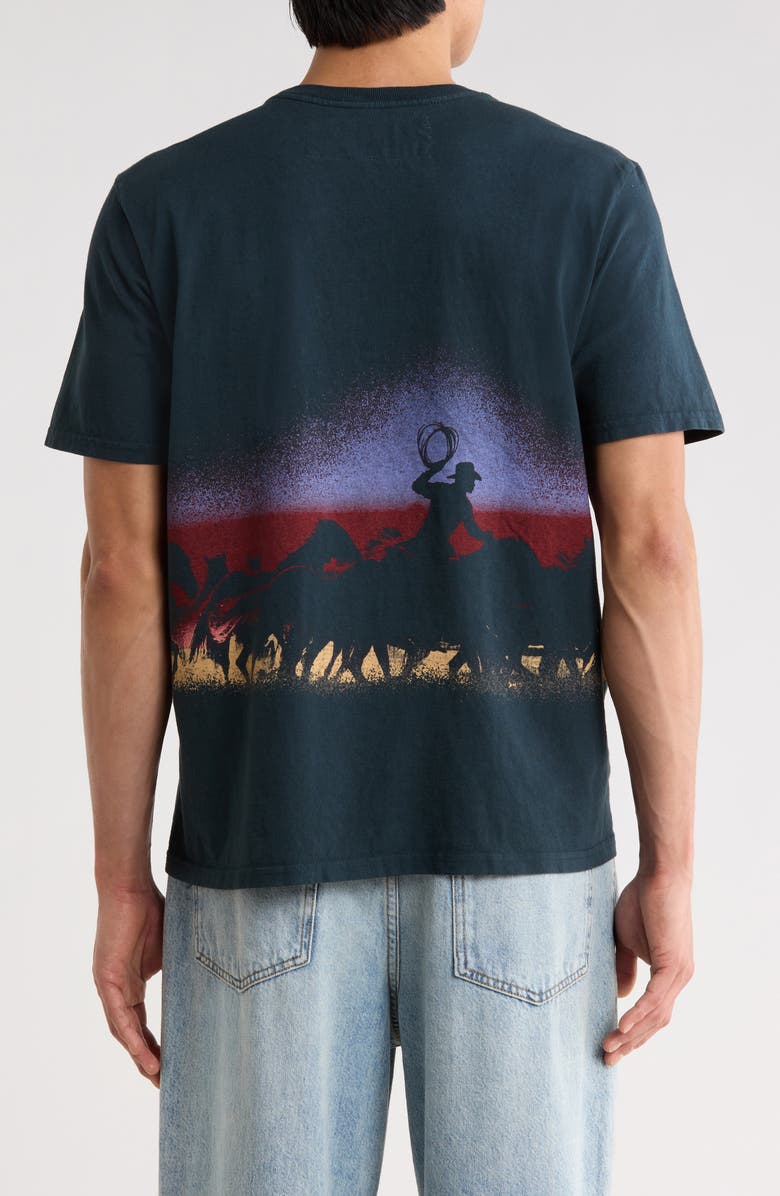 ONE OF THESE DAYS Driftin' Back Cotton Graphic T-Shirt, Alternate, color, Hard Washed Black