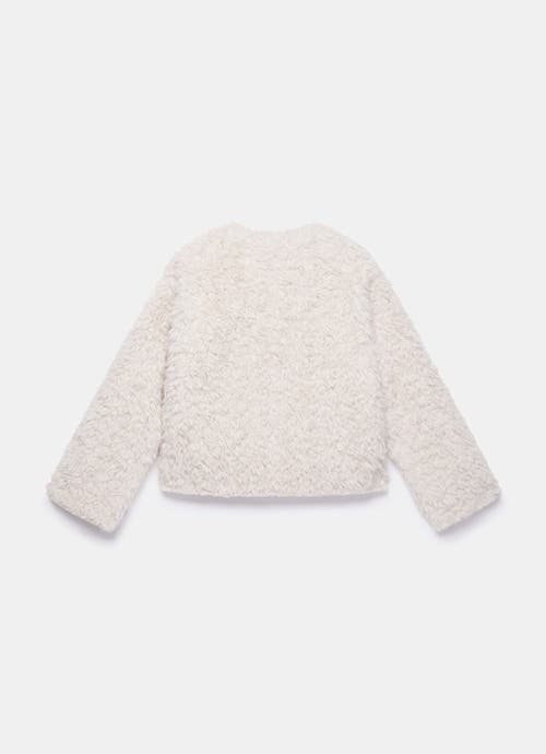 Mint Velvet Faux Fur Jacket In White