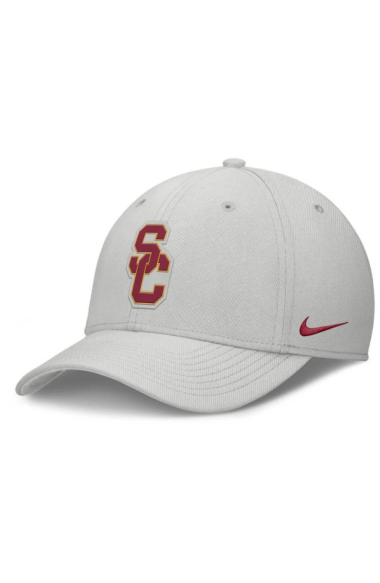 Nike Men's Nike Gray USC Trojans Rise Practice Performance Adjustable Hat, Alternate, color,