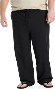 Harbor Bay by DXL Big & Tall Linen-Blend Loose-Fit Beach Pants