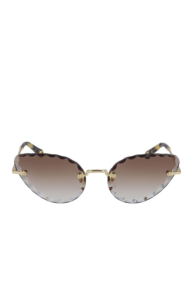 Chloé Rosie 60mm Gradient Cat Eye Sunglasses, Alternate, color,