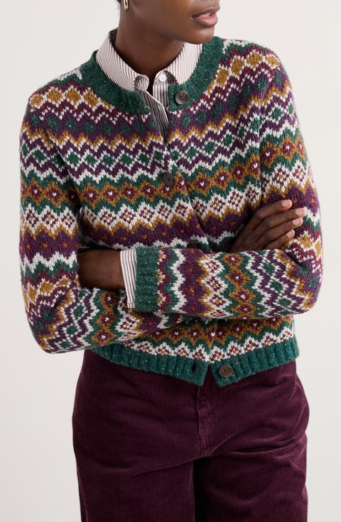 Dawson Pick Fair Isle Merino Wool Cardigan