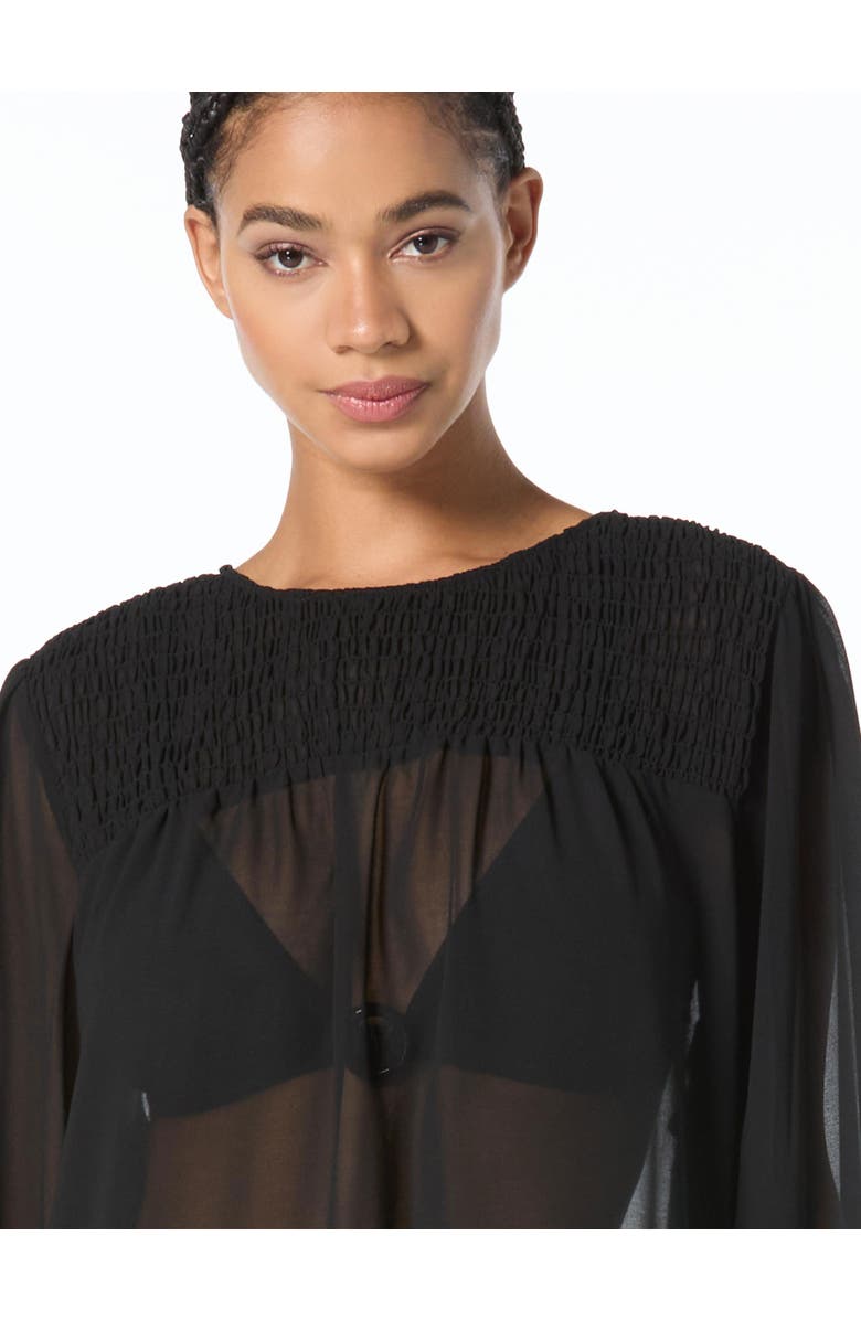 MICHAEL Michael Kors Solids Cover Up Dress, Alternate, color, Black