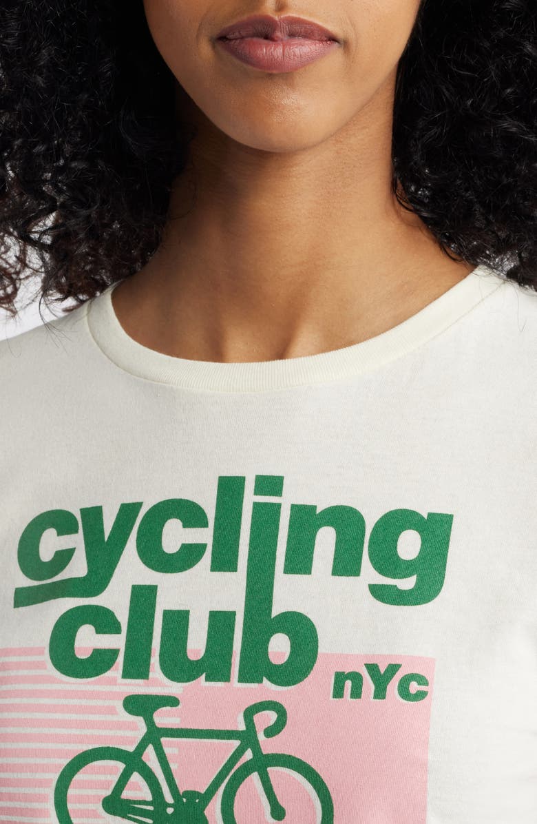 GOLDEN HOUR Cycling Club Graphic T-Shirt, Alternate, color, Marshmallow