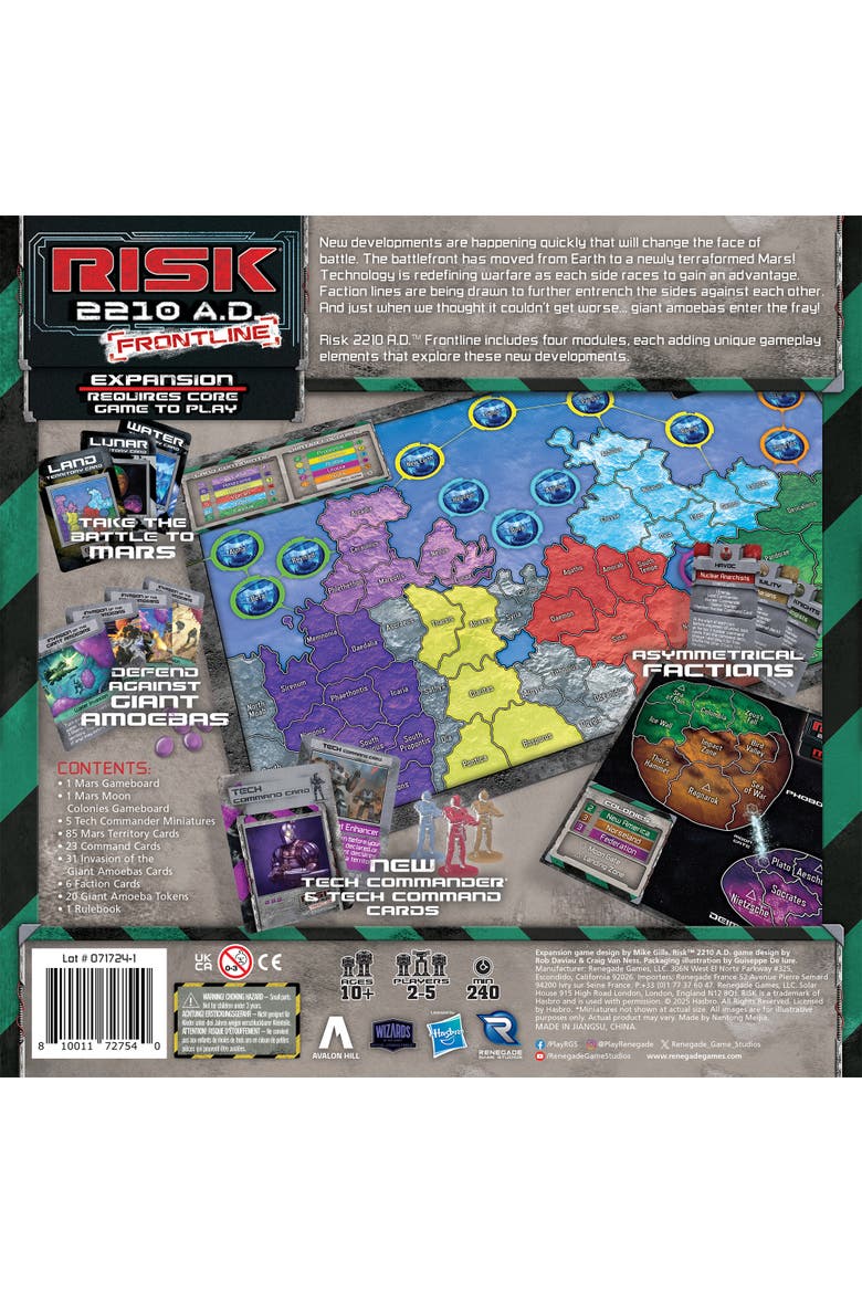 Renegade Games Risk 2210 A.D. Frontline Expansion, Tournament Modules, Alternate, color, Multicolored