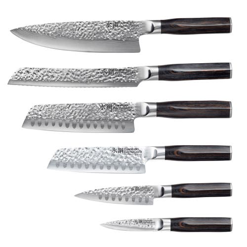 Cuisine::pro ® Damashiro® Emperor Shi Knife Block 7 Piece In Silver