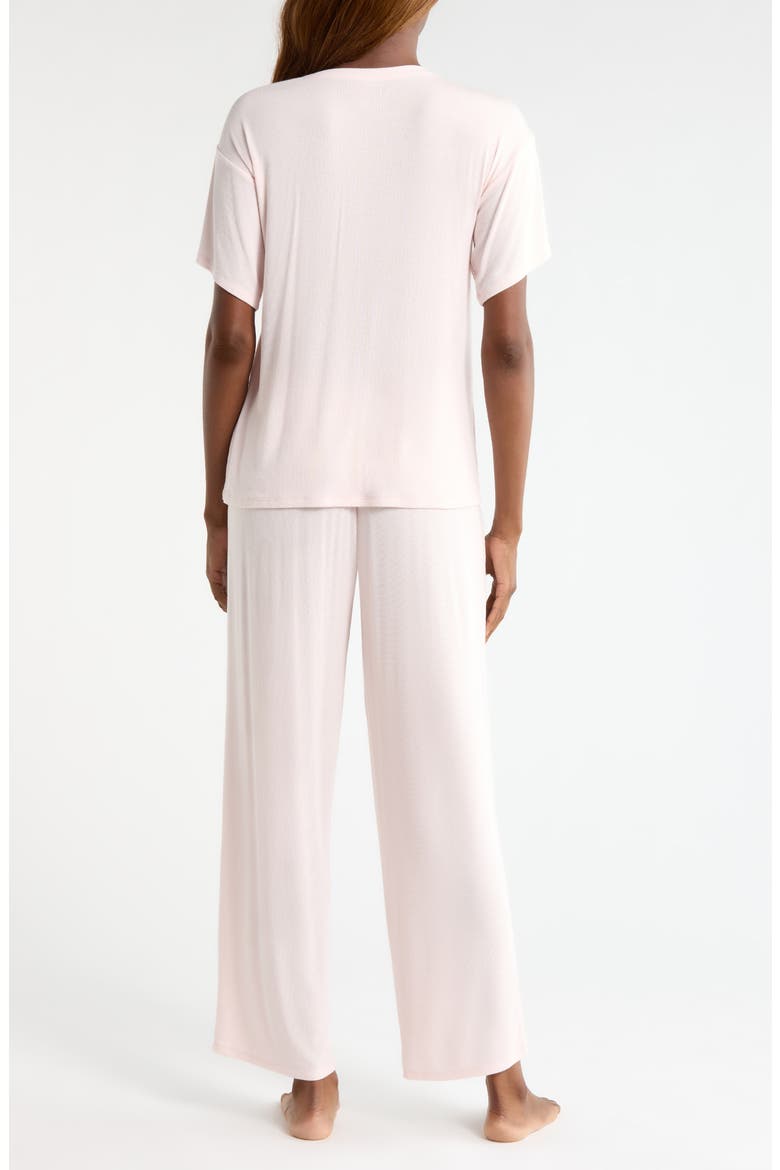 Moonlight Eco Easy Rib Pajamas, Alternate, color, PINK LOFT