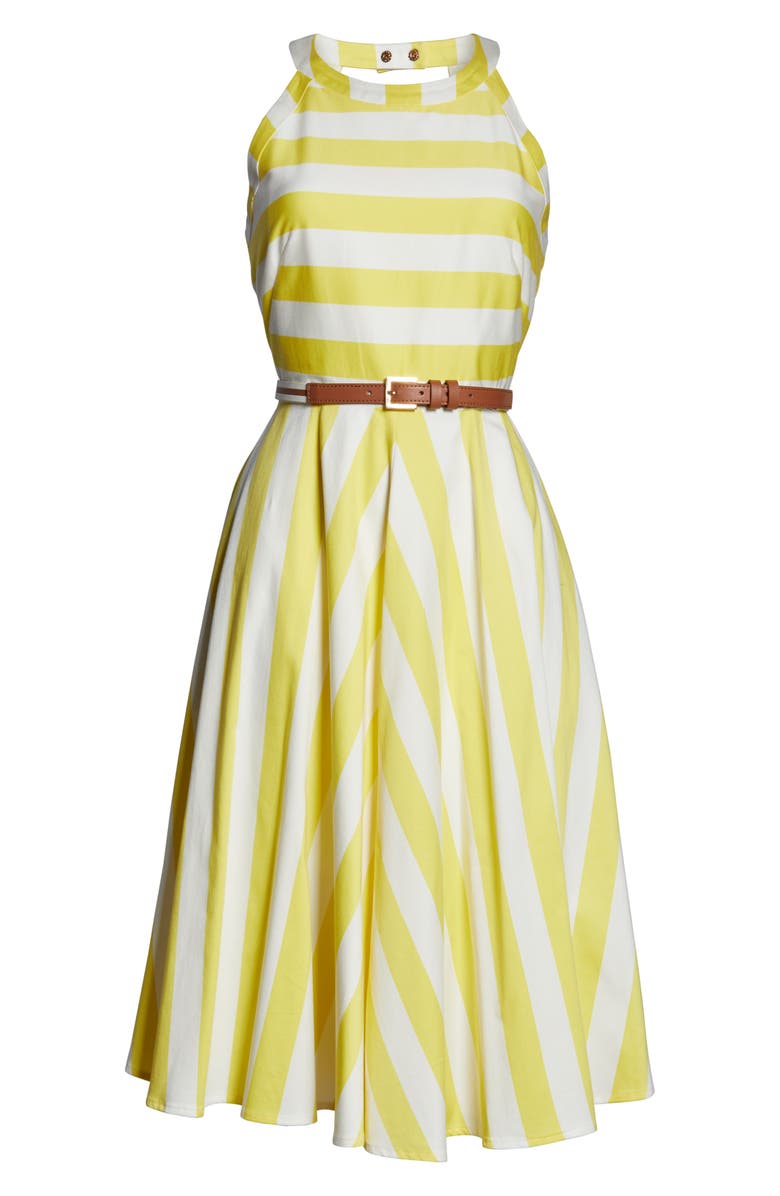 Eliza J Halter Fit & Flare Dress, Alternate, color, 