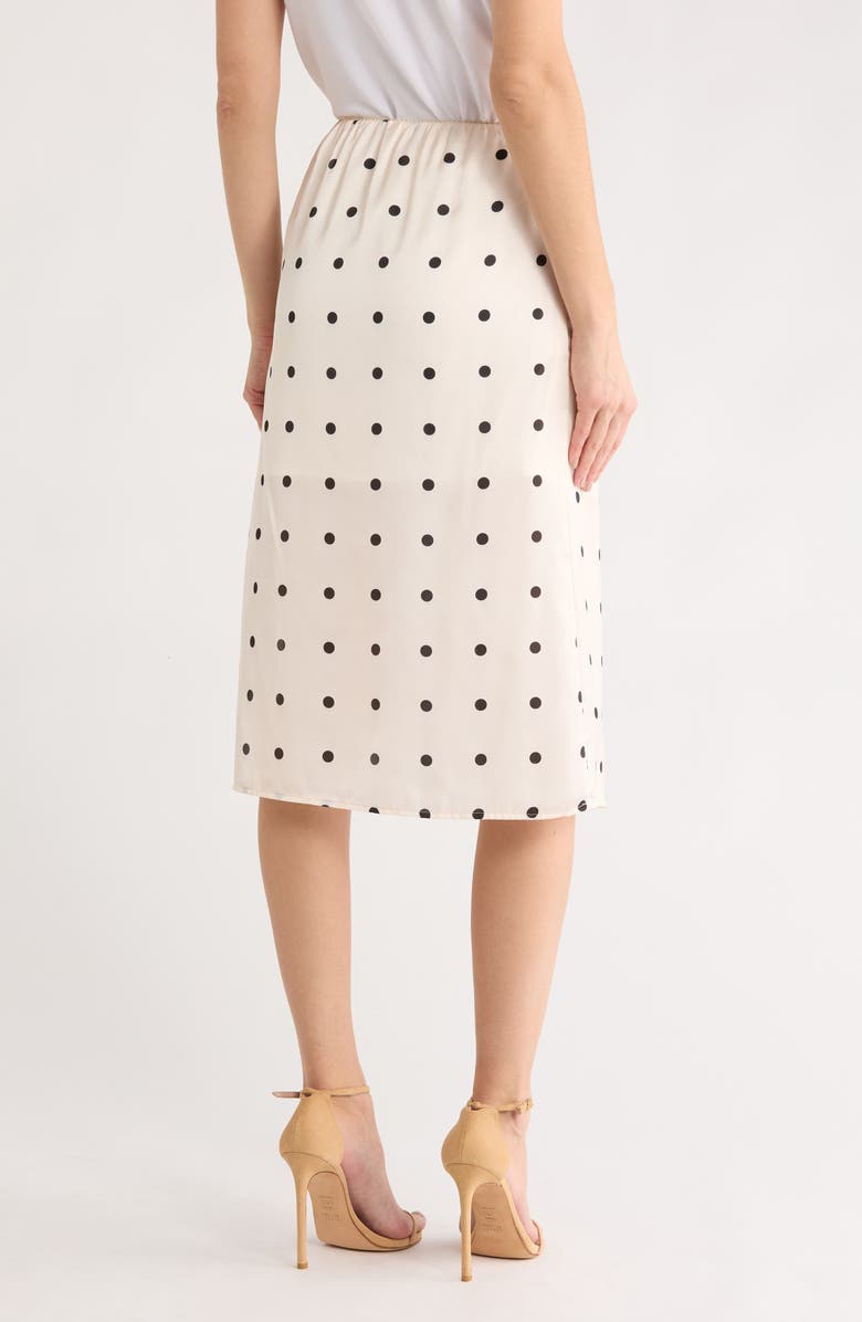 NSR Polka Dot Slip Skirt, Alternate, color, Ivory/ Black