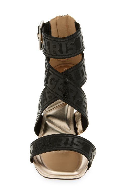 Karl Lagerfeld Paris Careliz Ii Strappy Sandal In White Gold