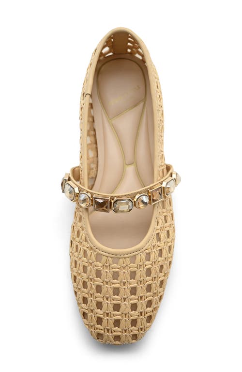 Kenneth Cole Zeta Mary Jane Flat In Natural Raffia