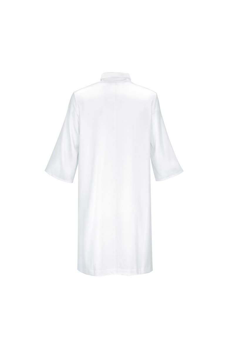 Alas Silk Long Shirt Dress, Alternate, color, Milk White