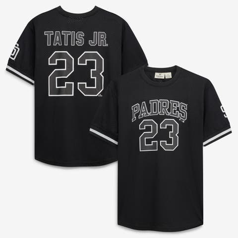 Men's Fanatics Fernando Tatis Jr. Black/White San Diego Padres Big & Tall Heavyweight Mesh Jersey
