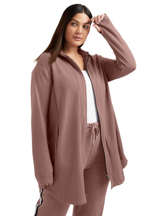 Zip-Up French Terry Hoodie (Plus Available)