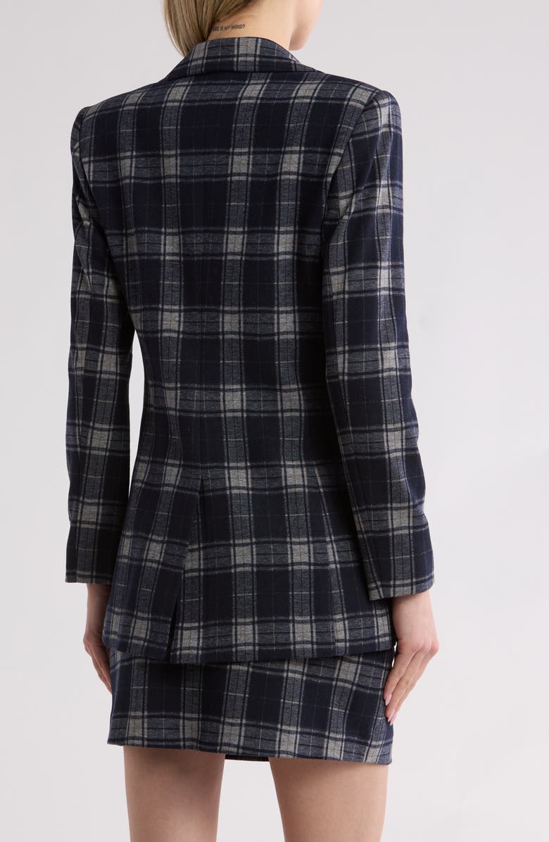 Calvin Klein Plaid Longline Jacket, Alternate, color, 