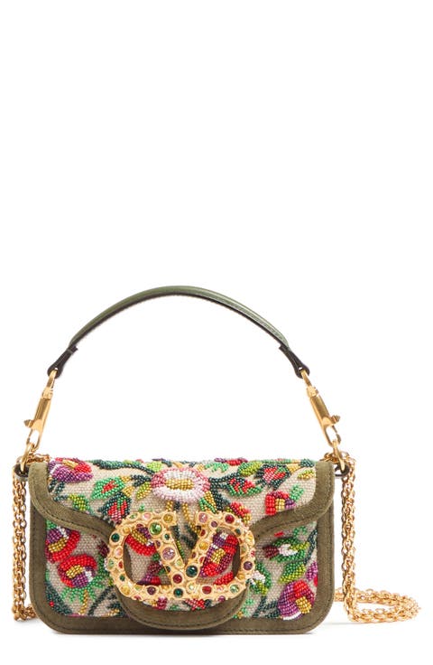 Small Locò VLOGO Crystal Embellished Shoulder Bag