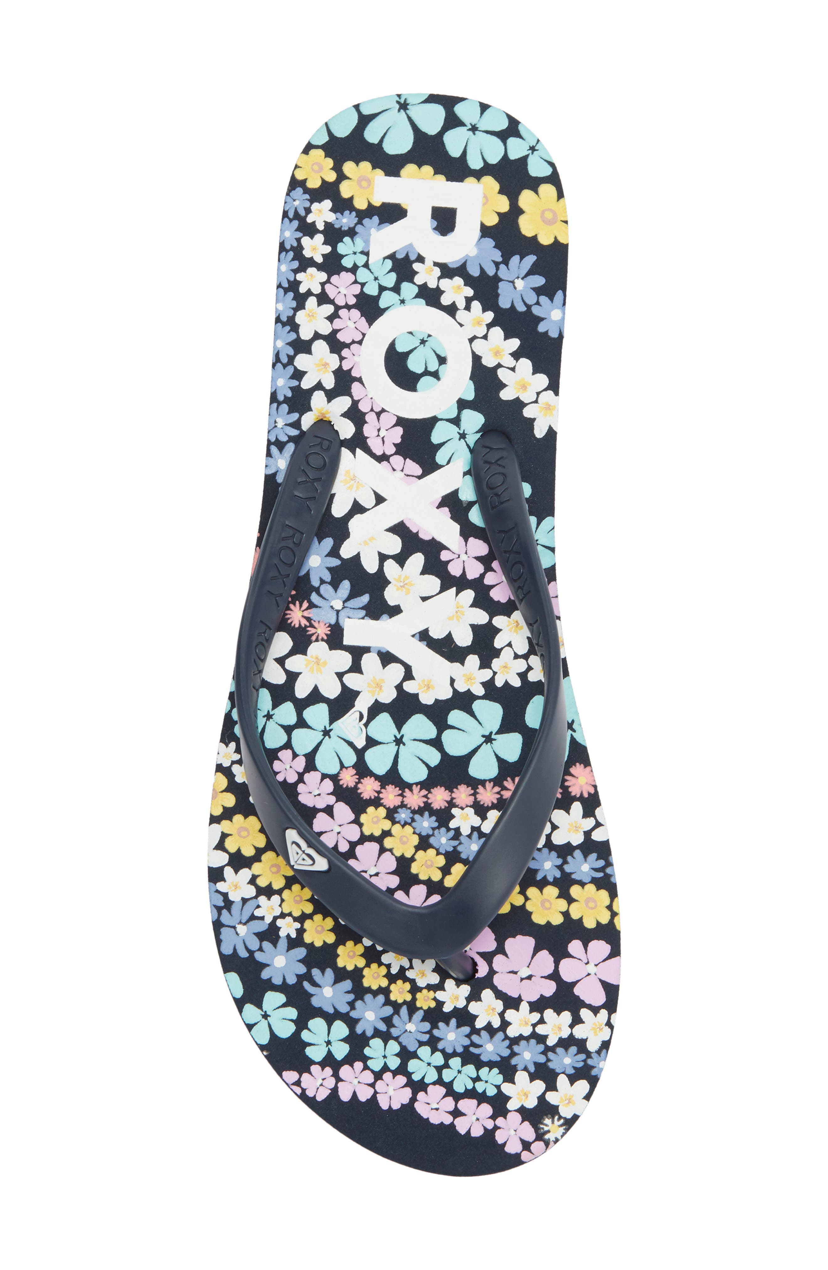 Roxy Tahiti VII Flip Flop, Alternate, color, Navy Overflow