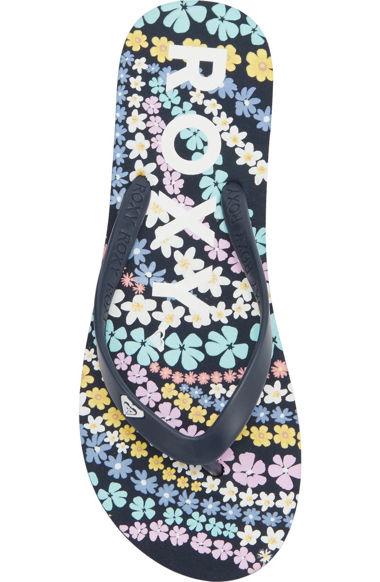 Roxy Tahiti VII Flip Flop, Alternate, color, Navy Overflow