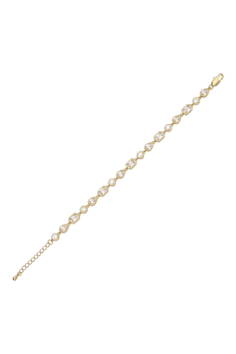 Amara 18k Gold Plated Cubic Zirconia Bracelet, Alternate, color, GOLD