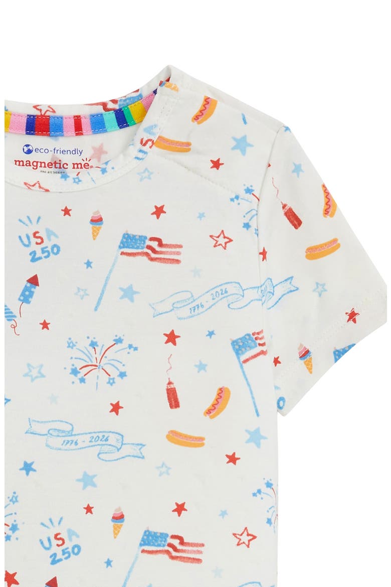 Kids' USA 250 Magnetic Fitted Two-Piece Pajamas, Alternate, color, USA25