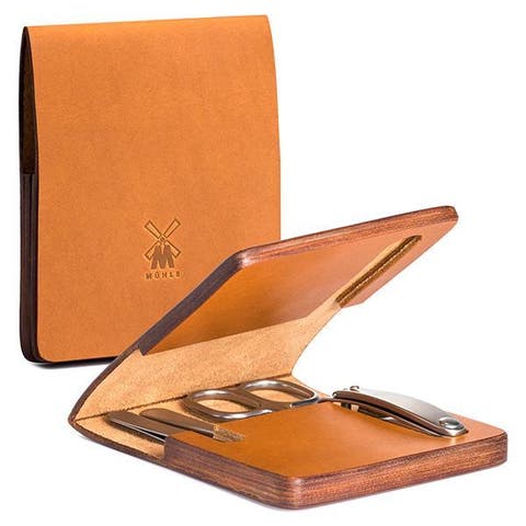 Travel Manicure Set in Cowhide Case