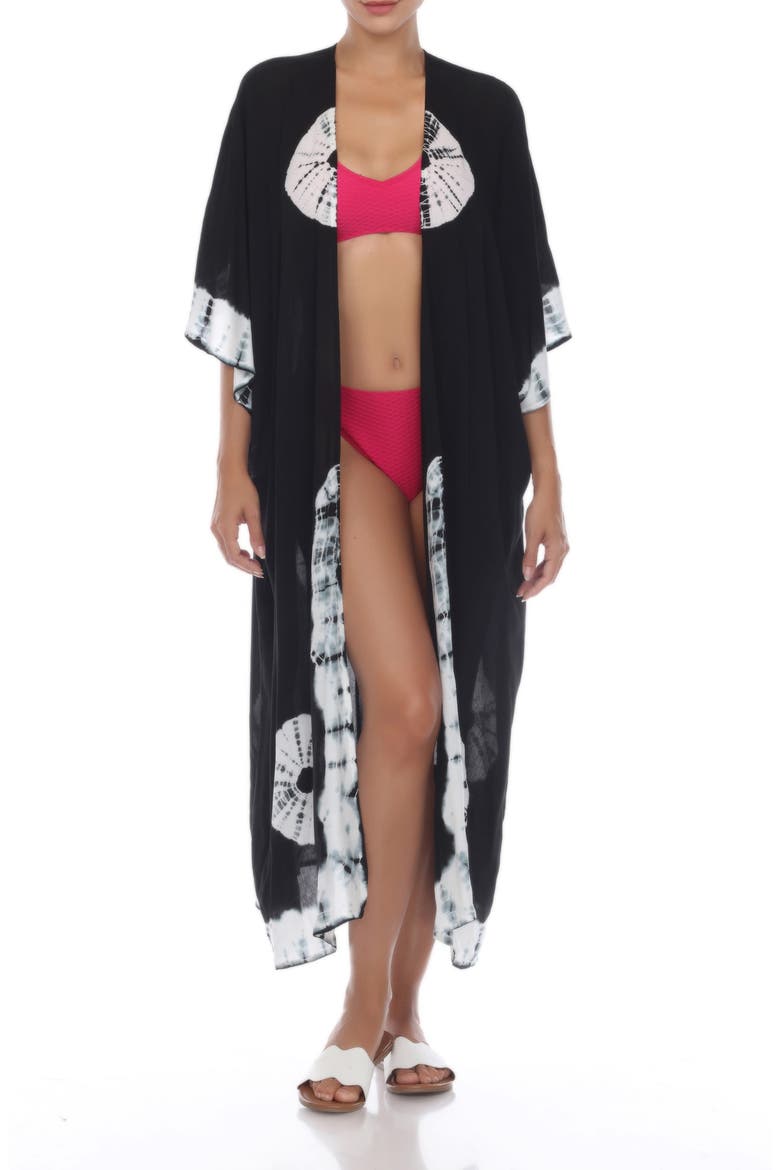 Tie Dye Ruana, Main, color, BLACK