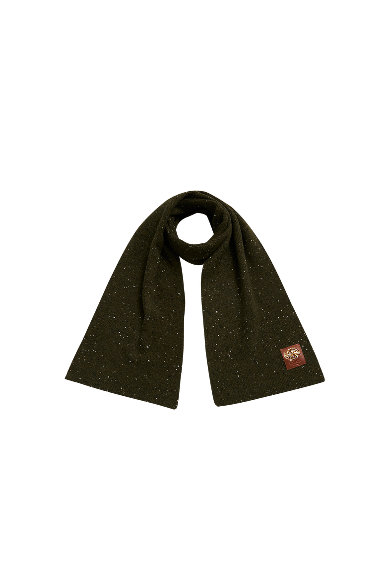 Green Knitted Scarf, Main, color, Woodland Green