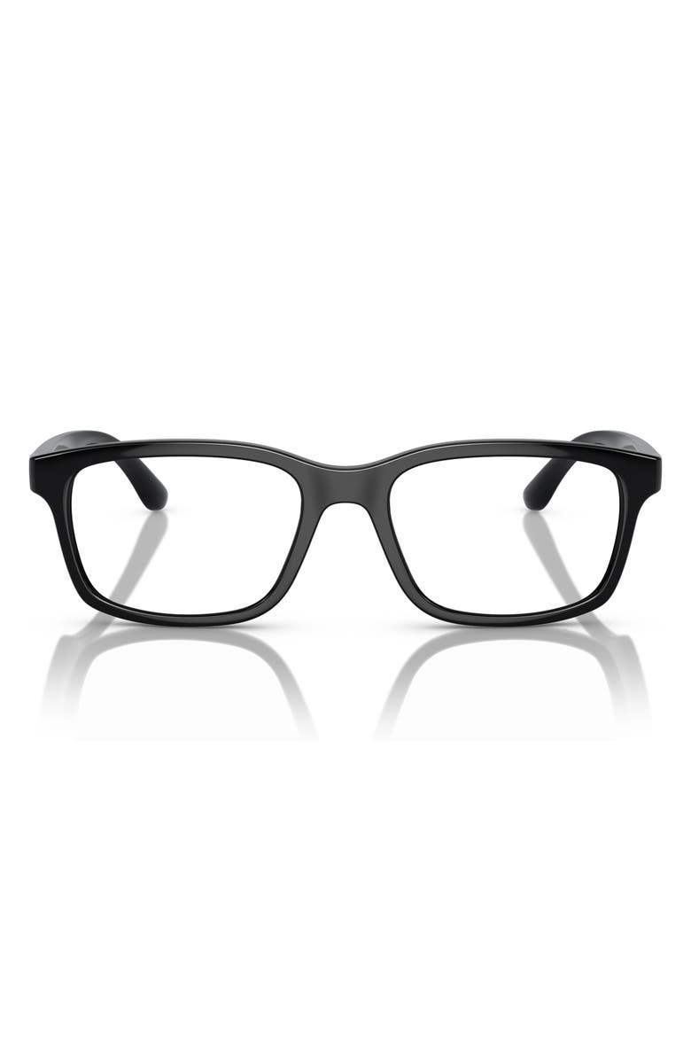 Dolce&Gabbana Kids' 46mm Rectangular Optical Glasses, Main, color, Black / Demo Lens