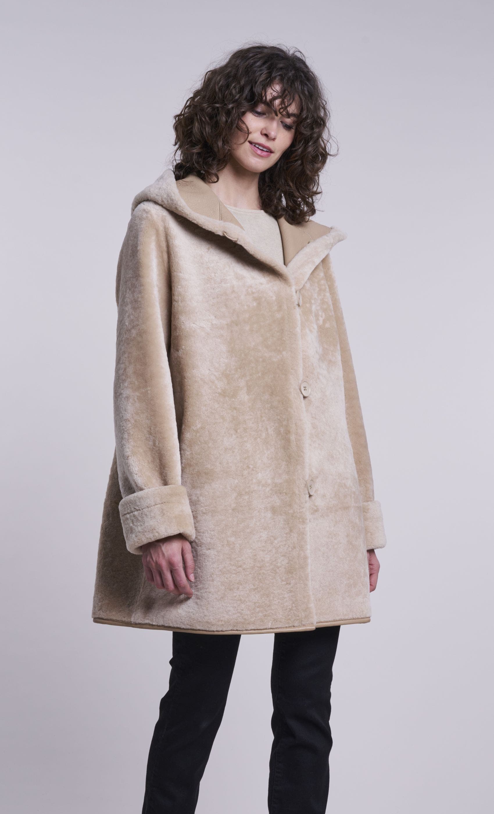 Genuine Shearling Coat - image 3