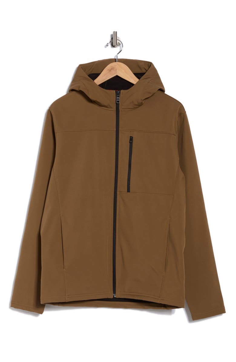 HAWKE & CO Waterproof Soft Shell Jacket, Alternate, color, Bark