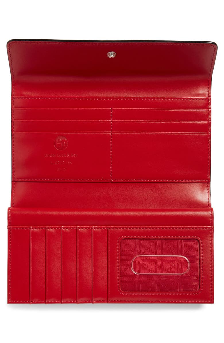 LODIS Los Angeles Lodis Audrey RFID Leather Checkbook Clutch Wallet, Alternate, color,